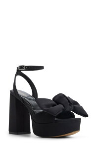 �A���h ���f�B�[�X �V���[�Y �q�[�� �v���b�g�t�H�[�� �T���_�� �A���N�� ALDO Luscious Ankle Straplatform Sandal Black �u���b�N