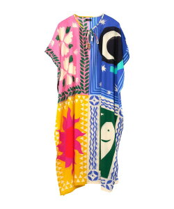 �G�R�[ ���f�B�[�X �{�g���X �J�W���A���p���c �L���b�v �P�[�v Echo Summer Escape Caftan Multi �}���`�J���[