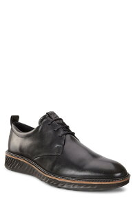 �G�R�[ �����Y �V���[�Y �I�b�N�X�t�H�[�h �_�[�r�[ ECCO ST.1 Hybrid Plain Toe Derby Black Leather �u���b�N