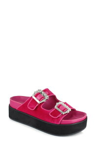 �W�W ���f�B�[�X �V���[�Y �T���_�� �v���b�g�t�H�[�� ZIGI Rosalinda Platform Slide Sandal Fuchsia �t���[�V��