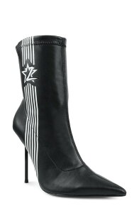 �W�W ���f�B�[�X �V���[�Y �u�[�c�E���C���u�[�c ZIGI Fit Stiletto Bootie Black �u���b�N