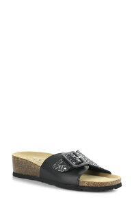 �{�X�A���h�R�[ ���f�B�[�X �V���[�Y �q�[�� �T���_�� Bos. & Co. Lyra Wedge Slide Sandal Nero