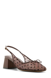 �A���h ���f�B�[�X �V���[�Y �q�[�� ALDO Lilyna Slingback Pump Open Brown �u���E��