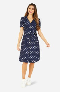 ���~�L�� ���f�B�[�X �g�b�v�X �����s�[�X �h�b�g�� �h�b�g �V���c Yumi Retro Shirt Polka Dot Dress Navy �l�C�r�[