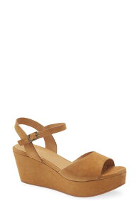 �V���R���u���[ ���f�B�[�X �V���[�Y �q�[�� �v���b�g�t�H�[�� �T���_�� Chocolat Blu Winka Platform Wedge Sandal Camel Suede �L������