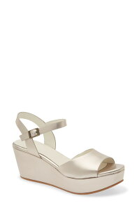 �V���R���u���[ ���f�B�[�X �V���[�Y �q�[�� �v���b�g�t�H�[�� �T���_�� Chocolat Blu Winka Platform Wedge Sandal Platinum Leather