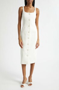 ���F���j�J �x�A�[�h ���f�B�[�X �g�b�v�X �����s�[�X �R�b�g�� Veronica Beard Liana Stretch Cotton Dress Dove