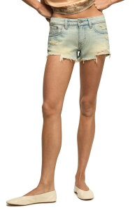 ���b�L�[�u�����h ���f�B�[�X �{�g���X �f�j���p���c �V���[�g�p���c Lucky Brand Festival Ripped Cutoff Denim Shorts Beach Bum Wash �f�j��