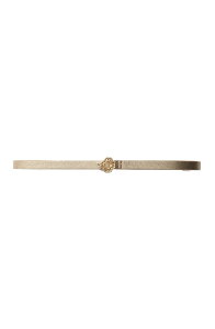 �}�[�W�� ���f�B�[�X �A�N�Z�T���[ �x���g maje Slim belt with Clover buckle Light Gold �S�[���h