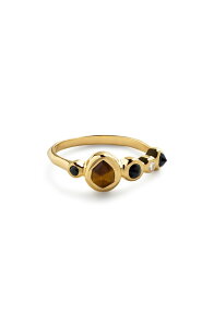 ���j�J���B�i�_�[ ���f�B�[�X �A�N�Z�T���[ �w�� Monica Vinader Siren Gradient Stone Ring 18K Gold Vermeil / Tigers Eye �S�[���h