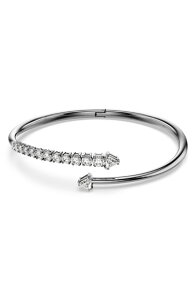 �X�����t�X�L�[ ���f�B�[�X �A�N�Z�T���[ �u���X���b�g�E�o���O���E�A���N���b�g Swarovski Sublima Bypass Bangle Bracelet Rhodium/ White �z���C�g