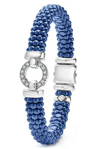 ���S�X ���f�B�[�X �A�N�Z�T���[ �u���X���b�g�E�o���O���E�A���N���b�g LAGOS Blue Caviar Diamond & Ceramic Rope Bracelet Marine �u���[