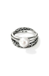 �W�����E�n�[�f�B�[ ���f�B�[�X �A�N�Z�T���[ �w�� John Hardy JH Essentials Pearl Ring Silver/Pearl �p�[��