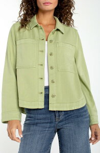 �����@�v�[�� ���T���[���X ���f�B�[�X �{�g���X �f�j���p���c Liverpoolos Angeles High/Low Denim Shacket Lotus �f�j��