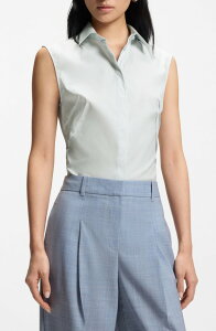 �{�X ���f�B�[�X �g�b�v�X �V���c �m�[�X���[�u BOSS Burbella Darted Sleeveless Topale Lagoon