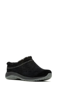 ������ ���f�B�[�X �V���[�Y �T���_�� Merrell Encore Ice 5 Wateresistant Genuine Shearling Slip-On Shoe Black �u���b�N