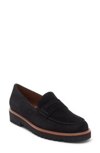 �|�[���E�O���[�� ���f�B�[�X �V���[�Y �X���b�|���E���[�t�@�[ Paul Green Carmelug Penny Loafer Black Suede �u���b�N