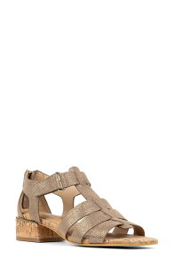 �h�i���h�v���l�[�� ���f�B�[�X �V���[�Y �T���_�� �q�[�� Donald Pliner Falesia Block Heel Fisherman Sandalight Bronze