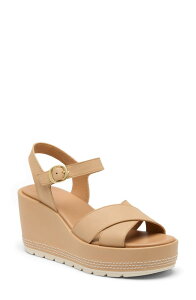 �\���� ���f�B�[�X �V���[�Y �T���_�� �v���b�g�t�H�[�� �A���N�� SOREL Sunpeak Ankle Straplatform Wedge Sandal Honest Beige Chalk �`���[�N