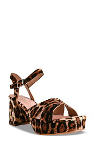 �^�b�`�A�b�v ���f�B�[�X �V���[�Y �T���_�� �v���b�g�t�H�[�� �A���N�� Touch Ups Toby Ankle Straplatform Sandaleopard �A�j�}��