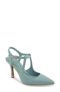 �P�l�X�R�[�� ���f�B�[�X �V���[�Y �p���v�X �A���N�� Kenneth Cole Romi Ankle Strapointed Toe Pump Ice Blue Leather �u���[
