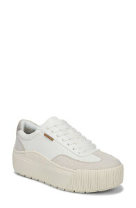 �h�N�^�[�E�V���[�� ���f�B�[�X �V���[�Y �X�j�[�J�[ �v���b�g�t�H�[�� Dr. Scholl's Time Off Platform Sneaker White Birch �z���C�g