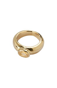 �A���W�F���g���B�[���H ���f�B�[�X �A�N�Z�T���[ �w�� Argento Vivo Sterling Silver Oval Stone Chunky Ringold /Citrine �S�[���h