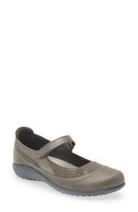 �i�I�g ���f�B�[�X �V���[�Y �p���v�X Naot Kire Mary Jane Flat Gray Marble Suede �O���[