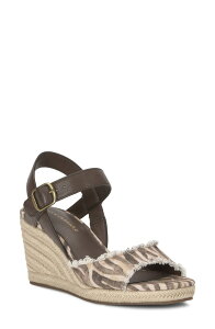 ���b�L�[�u�����h ���f�B�[�X �V���[�Y �T���_�� Lucky Brand Mindra Espadrille Wedge Sandal Brown/ Brown �u���E��