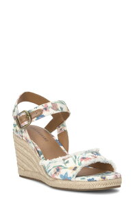 ���b�L�[�u�����h ���f�B�[�X �V���[�Y �T���_�� Lucky Brand Mindra Espadrille Wedge Sandal Pastel Multi �}���`�J���[