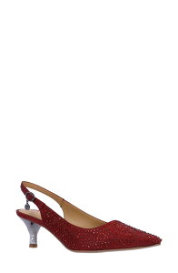 �W�F�C���j�[ ���f�B�[�X �V���[�Y �p���v�X J. Rene Ferryanne Pointed Toe Slingback Pump Burgundy �o�[�K���f�B