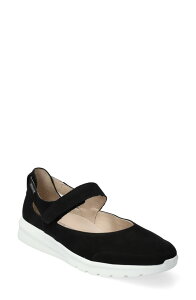 ���t�B�X�g ���f�B�[�X �V���[�Y �p���v�X Mephisto Marsia Mary Jane Flat Black/White �z���C�g