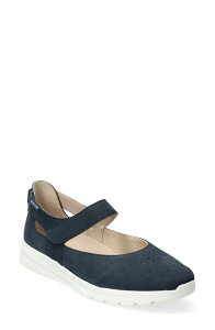 ���t�B�X�g ���f�B�[�X �V���[�Y �p���v�X Mephisto Marsia Mary Jane Flat Jeans Blue Bucksoft �u���[