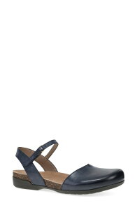 �_���X�R ���f�B�[�X �V���[�Y �p���v�X Dansko Rowan Flat Navy Waxy Burnished �l�C�r�[