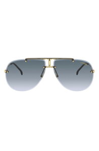 �J���� �����Y �A�N�Z�T���[ �T���O���X�E�A�C�E�F�A Carrera Eyewear 65mm Gradient Oversize Aviator Sunglasses Black Gold/ Dark Grey Sf �u���b�N