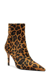 �V���b�c ���f�B�[�X �V���[�Y �u�[�c�E���C���u�[�c Schutz Mikki Pointed Toe Genuine Calf Hair Bootie Leopard �A�j�}��