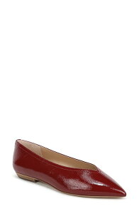 ���F���j�J �x�A�[�h ���f�B�[�X �V���[�Y �p���v�X Veronica Beard Bancroft Pointed Toe Flat Oxblood Red-Dm ���b�h