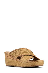 �h�i���h�v���l�[�� ���f�B�[�X �V���[�Y �q�[�� �v���b�g�t�H�[�� �T���_�� Donald Pliner Gorgina Platform Wedge Sandal Natural