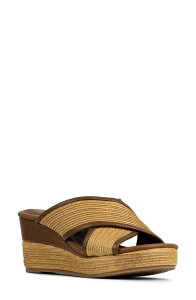 �h�i���h�v���l�[�� ���f�B�[�X �V���[�Y �q�[�� �v���b�g�t�H�[�� �T���_�� Donald Pliner Gorgina Platform Wedge Sandal Saddle