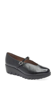 �����_�[�Y ���f�B�[�X �V���[�Y �T���_�� �v���b�g�t�H�[�� Wonders C-33341 Platform Wedge Mary Jane Shoe Lack Black �u���b�N