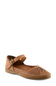 �X�v�����O�X�e�b�v ���f�B�[�X �V���[�Y �p���v�X Spring Step Zabelle Mary Jane Flat Camel �L������