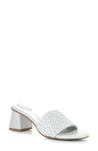 �{�X�A���h�R�[ ���f�B�[�X �V���[�Y �q�[�� �T���_�� Bos. & Co. Wella Slide Sandal White �z���C�g