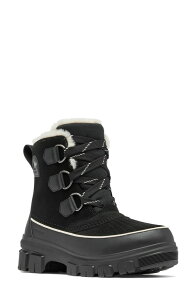 �\���� ���f�B�[�X �V���[�Y �u�[�c�E���C���u�[�c SOREL Tivoli V Faux Fur Lined Waterproof Boot Black/ Fawn �u���b�N