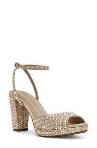 �A���N���C�� ���f�B�[�X �V���[�Y �T���_�� �v���b�g�t�H�[�� �A���N�� Anne Klein Vannankle Straplatform Sandal Platinum