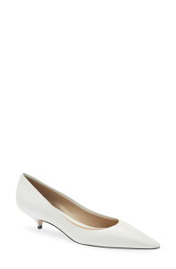 �U ���E ���f�B�[�X �V���[�Y �p���v�X �q�[�� The Row Liiisa Two Pointed Toe Kitten Heel Pump Optic White �z���C�g
