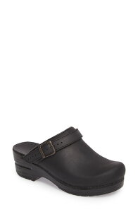 �_���X�R ���f�B�[�X �V���[�Y �T���_�� Dansko Ingrid Clog Black Oiled Leather �u���b�N