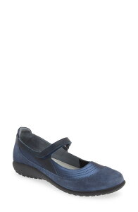 �i�I�g ���f�B�[�X �V���[�Y �p���v�X Naot Kirei Mary Jane Flat Polar/ Mid Blue Suede/ Ink �u���[