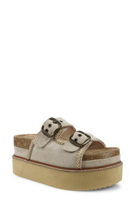 �W�W ���f�B�[�X �V���[�Y �T���_�� �v���b�g�t�H�[�� ZIGI Platform Sandal Sand Suede �T���h