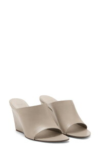 �}���S ���f�B�[�X �V���[�Y �T���_�� MANGO Wedge Slide Sandal Grey �O���[