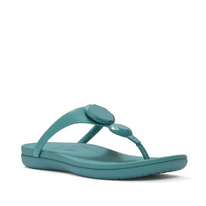 �t�B�b�g�t���b�v ���f�B�[�X �V���[�Y �T���_�� FitFlop Solay Glossy-Disc TP Sandal Teal �e�B�[��